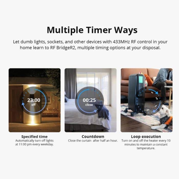 5V USB Sonoff Ewelink Gateway WiFi bis 433 Wireless RF Signal Fernbedienung (weiß) – Bild 4