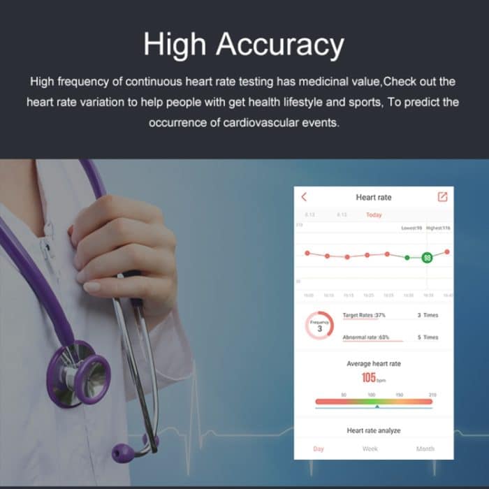 TLW B3 Fitness-Tracker, 0,66 Zoll OLED-Bildschirm, Smart-Armband, IP67 wasserdicht, unterstützt Sportmodus/kontinuierliche Herzfrequenzüberwachung/Schlafüberwachung/Informationserinnerung, B3 Black, B3 Blue, B3 Red – Bild 7