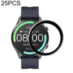 25 Stücke Gebogene 3D Composite Material Weiche Film-Displayschutzfolie für Xiaomi Imilab W12 (schwarz)