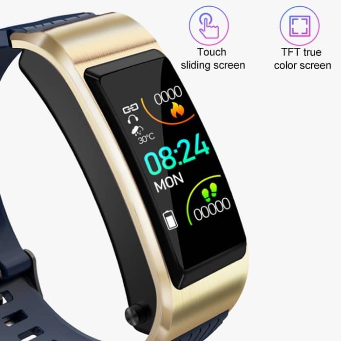 S2 1,08-Zoll-TFT-Farbbildschirm-Smartwatch, Silikonarmband, IP67 wasserdicht, Support-Anruferinnerung/Herzfrequenzüberwachung/Schlafüberwachung/Blutsauerstoffüberwachung/Blutdrucküberwachung – Bild 3