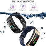 S2 1,08-Zoll-TFT-Farbbildschirm-Smartwatch, Silikonarmband, IP67 wasserdicht, Support-Anruferinnerung/Herzfrequenzüberwachung/Schlafüberwachung/Blutsauerstoffüberwachung/Blutdrucküberwachung – Bild 5