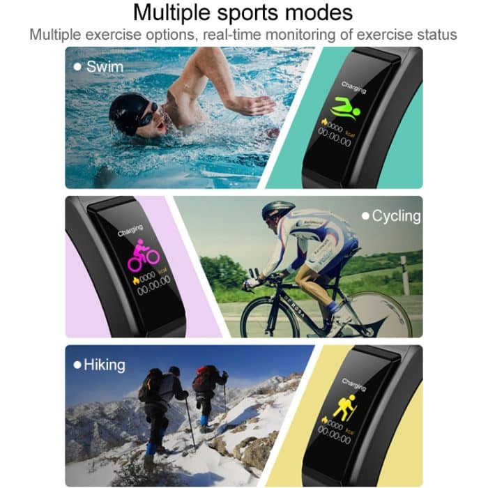 S2 1,08-Zoll-TFT-Farbbildschirm-Smartwatch, Silikonarmband, IP67 wasserdicht, Support-Anruferinnerung/Herzfrequenzüberwachung/Schlafüberwachung/Blutsauerstoffüberwachung/Blutdrucküberwachung – Bild 9