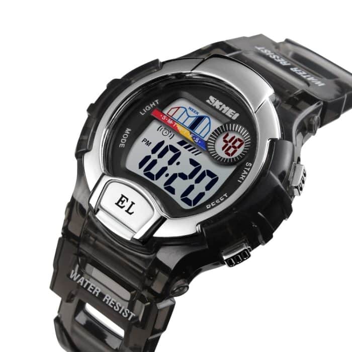 SKMEI 1450 Damen Transparente Digitaluhr 50 m wasserdichte Sportuhr mit LED-Licht – Bild 3