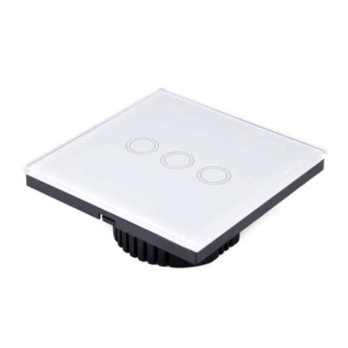 86 mm 3-Gang-Wandschalter aus gehärtetem Glas, Smart-Home-Licht-Touch-Schalter mit RF433-Fernbedienung, AC 110 V–240 V, 86mm 3 Gang/Black, 86mm 3 Gang/Gold, 86mm 3 Gang/White – Bild 4