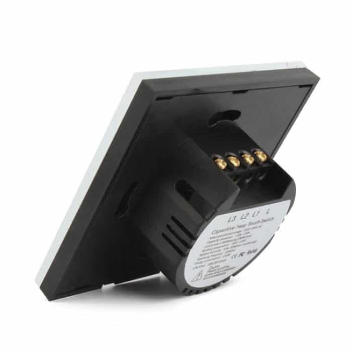 86 mm 3-Gang-Wandschalter aus gehärtetem Glas, Smart-Home-Licht-Touch-Schalter mit RF433-Fernbedienung, AC 110 V–240 V, 86mm 3 Gang/Black, 86mm 3 Gang/Gold, 86mm 3 Gang/White – Bild 6