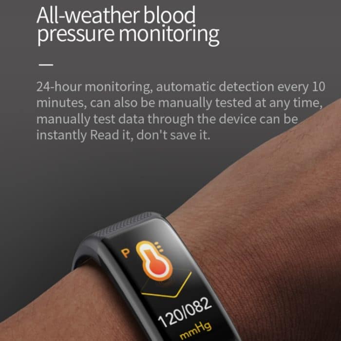 C20 1,14-Zoll-IPS-Touchscreen IPX67 wasserdichte Smartwatch, unterstützt Anruferinnerung/Herzfrequenzüberwachung/Blutdrucküberwachung/Schlafüberwachung – Bild 7