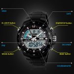 SKMEI 1016 Multifunktionale Herren-Outdoor-Sport-Nachtleuchtende, wasserdichte Doppel-Digitaluhr – Bild 7