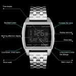 SKMEI 1368 Multifunktionale Herren-Outdoor-Sport-Nachtleuchtende, wasserdichte Digitaluhr – Bild 5