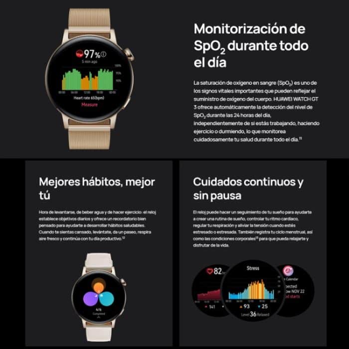 HUAWEI WATCH GT 3 Smart Watch 42 mm geflochtenes Armband, 1,32 Zoll AMOLED-Bildschirm, unterstützt Herzfrequenzmessung / GPS / 7 Tage Akkulaufzeit / NFC, GT 3 42mm Pink – Bild 17