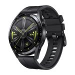 HUAWEI WATCH GT 3 Smartwatch, 46-mm-Gummiarmband, 1,43-Zoll-AMOLED-Bildschirm, unterstützt Herzfrequenzmessung / GPS / 14 Tage Akkulaufzeit / NFC, GT 3 46mm Black