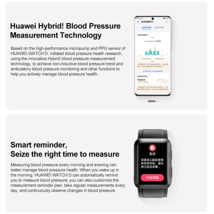 HUAWEI WATCH D Smart Healthy Watch, 1,64-Zoll-AMOLED-Bildschirm, unterstützt EKG-/Blutdrucküberwachung – Bild 6