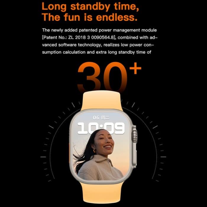 T800 Ultra 1,99 Zoll Silikonband Smartwatch unterstützt Herzfrequenz/EKG, Silicone Band – Bild 11