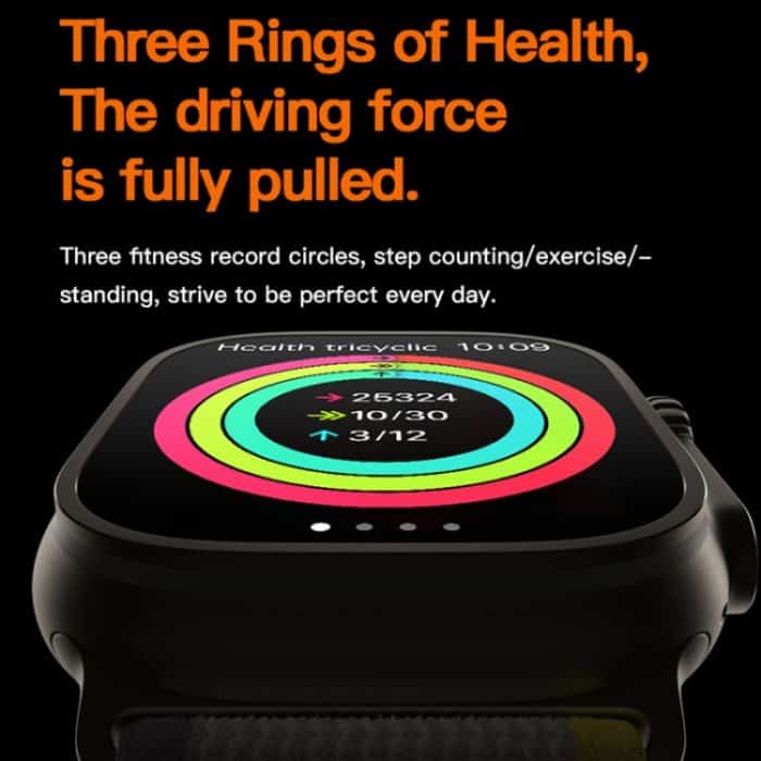 T800 Ultra 1,99 Zoll Silikonband Smartwatch unterstützt Herzfrequenz/EKG, Silicone Band – Bild 12