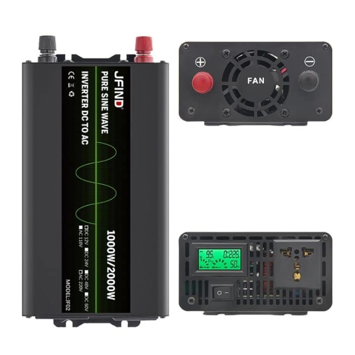 JFIND JF02 1000 W 12 V bis 220 V reiner Sinus-Wechselrichter, Universalstecker – Bild 4