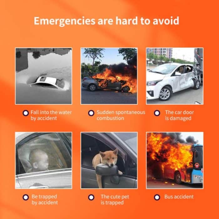 SHUNWEI SD-3502 Car Safety Hammer Emergency Window Breaker & Seat Belt Cutter – Bild 8