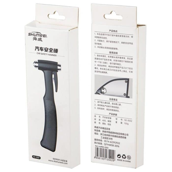 SHUNWEI SD-3502 Car Safety Hammer Emergency Window Breaker & Seat Belt Cutter – Bild 10