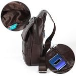 6023 Casual Litchi Texture Soft Face Vollnarben-Rindsleder One-Shoulder-Umhängetasche für Herren, Black, Coffee, Red, Brown – Bild 6