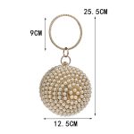 Kugelförmige Damenmode, Bankett, Party, Perlenhandtasche – Bild 3