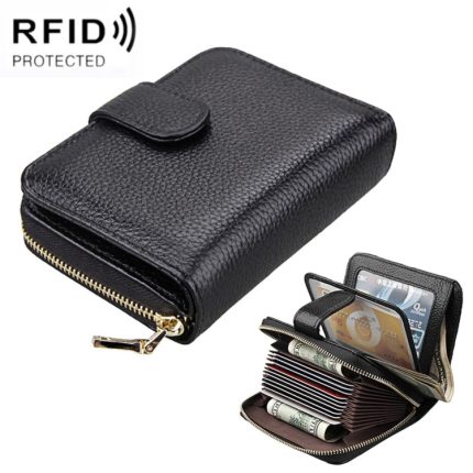 KB132 Damen-Stil, vollnarbiges Rindsleder, multifunktionale RFID-Geldbörse/Kartentasche/Führerschein-Paket