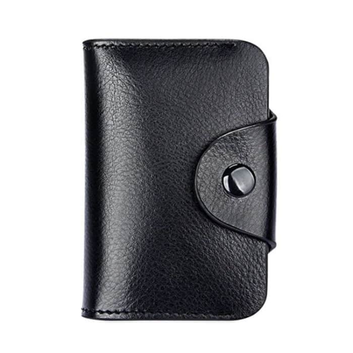 KB39 Einfache, modische Orgelkartentasche aus echtem Leder, Bonbonfarben-Kartenpaket – Bild 2