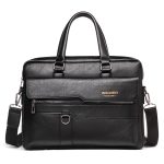 WEIXIER 8619 Retro-Stil PU-Leder-Handtasche, Umhängetasche, Umhängetasche für Herren, Größe: 38 x 30 x 11 cm, 38 x 30 x 11cm – Bild 2