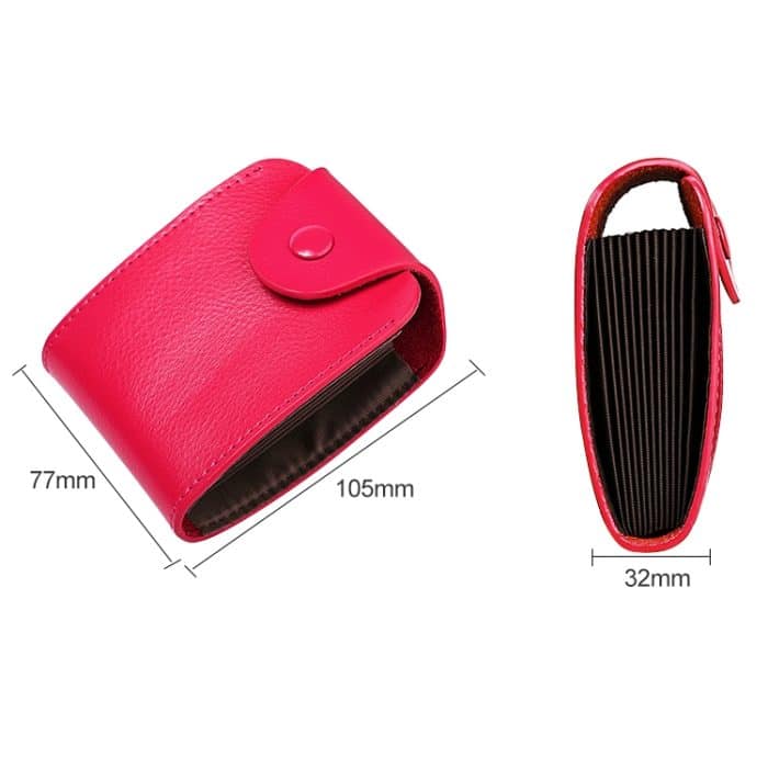 KB187 Großes Kartenetui aus Leder mit Litchi-Struktur – Bild 4