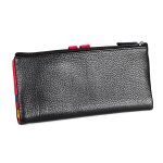 3572 Damenbrieftasche mit Reißverschluss aus Litchi-Textur-Leder, große Geldbörse – Bild 3