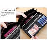 3591C Multifunktions-Geldbörse aus Leder mit Litschi-Textur und großem Fassungsvermögen – Bild 8