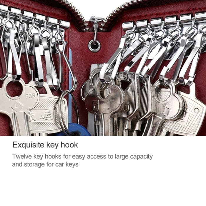 9101 Multifunktions-Taillen-hängende Öl-Wachs-Leder-Reißverschluss-Geldbörse Schlüsselhalter-Tasche – Bild 11