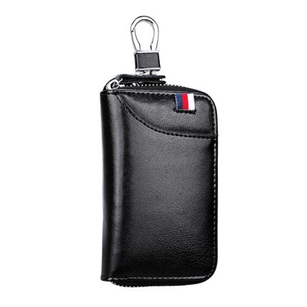 9102 Multifunktionale Taillentasche aus Leder mit Reißverschluss und Schlüsselhalter