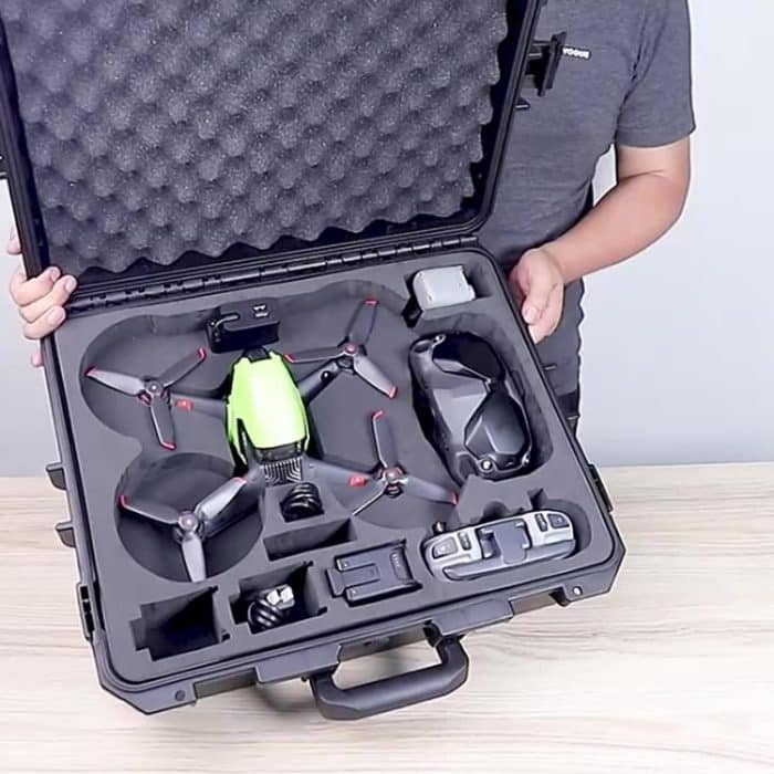 Für DJI FPV Wasserdichte explosionsgeschützte Koffer Tragbare Aufbewahrungsbox Hülle Träumentasche, kein Demontagepropeller – Bild 5