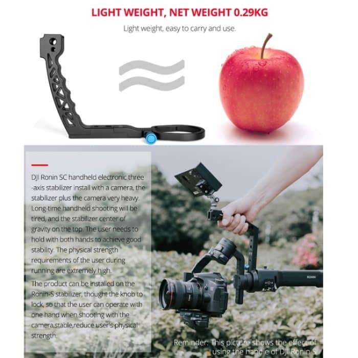 YELANGU A69 Hebegriff Topf Handstabilisator Verlängerungshalterung für DJI Ronin SC, A69 for DJI Ronin SC – Bild 5