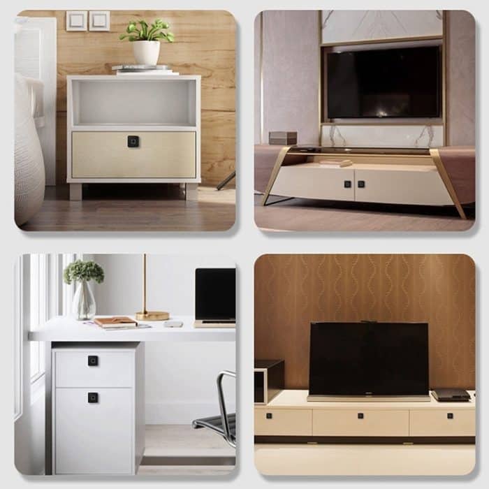 T4 Micro-USB-Ladeschubladenschrank Tür ABS Smart-Fingerabdruck-Verschluss – Bild 7