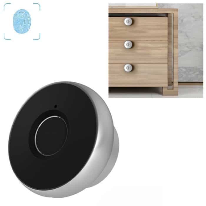 T5-Griffversion, Aluminiumlegierung, Fingerabdruck-Schubladenschloss, Black, Pink, Blue, Red, Silver – Bild 1