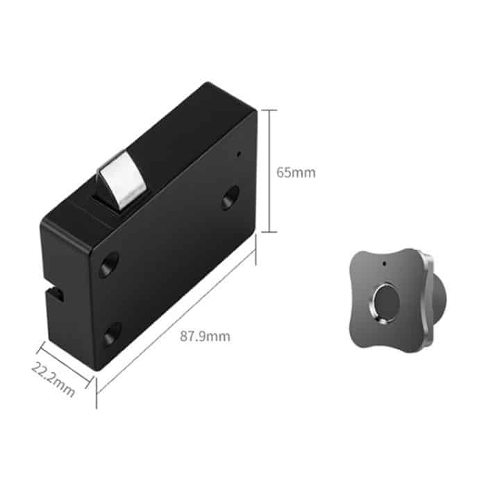 T5-Blumen-Version, Aluminiumlegierung, Fingerabdruck-Schubladenschloss, Black, Pink, Blue, Red, Silver – Bild 3