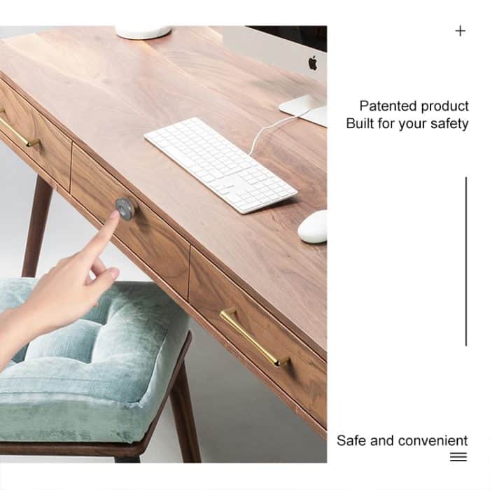 T5-Blumen-Version, Aluminiumlegierung, Fingerabdruck-Schubladenschloss, Black, Pink, Blue, Red, Silver – Bild 5