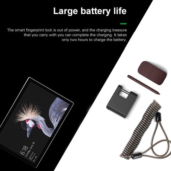 XB30F Mini-Smart-Fingerabdruck-Vorhängeschloss für Trolley-Koffer, XB30F – Bild 4