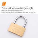 Kupfer Vorhängeschloss Kleines Schloss, Stil: Langer Schlossbalken, 30 mm nicht geöffnet – Bild 4