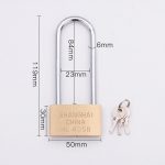 Kupfer Vorhängeschloss Kleines Schloss, Stil: Langer Schlossbalken, 50 mm offen – Bild 2