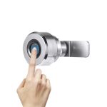 T22F Micro USB Aufladen Zinklegierung Smart Bilateral Open Fingerprint Drawer Lock Aktenschrankschloss