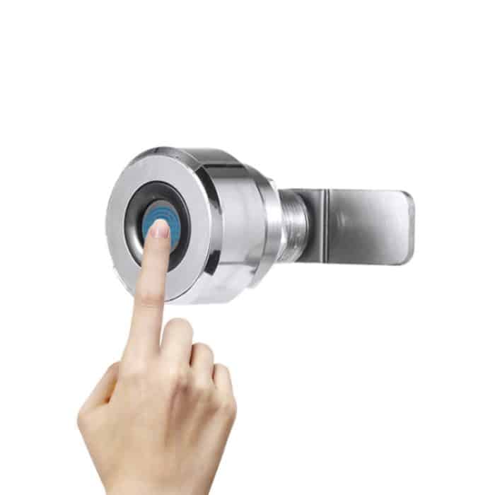 T22F Micro USB Aufladen Zinklegierung Smart Bilateral Open Fingerprint Drawer Lock Aktenschrankschloss – Bild 1