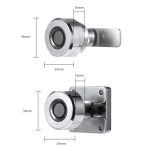 T22F Micro USB Aufladen Zinklegierung Smart Bilateral Open Fingerprint Drawer Lock Aktenschrankschloss – Bild 2