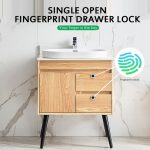 T22F Micro USB Aufladen Zinklegierung Smart Bilateral Open Fingerprint Drawer Lock Aktenschrankschloss – Bild 5