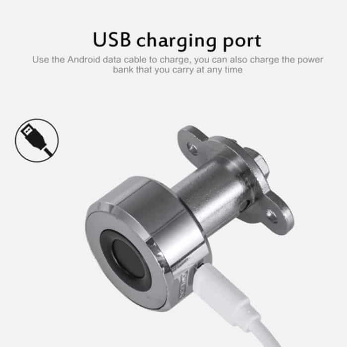T23F Micro-USB-Aufladung Zinklegierung Smart Triple Linkage Offenes Fingerabdruck-Schubladenschloss Aktenschrankschloss – Bild 4