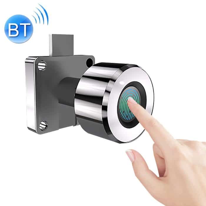 T21FB Micro USB Aufladen Zinklegierung Smart Fingerprint + Bluetooth Single Open Drawer Lock Aktenschrankschloss – Bild 1