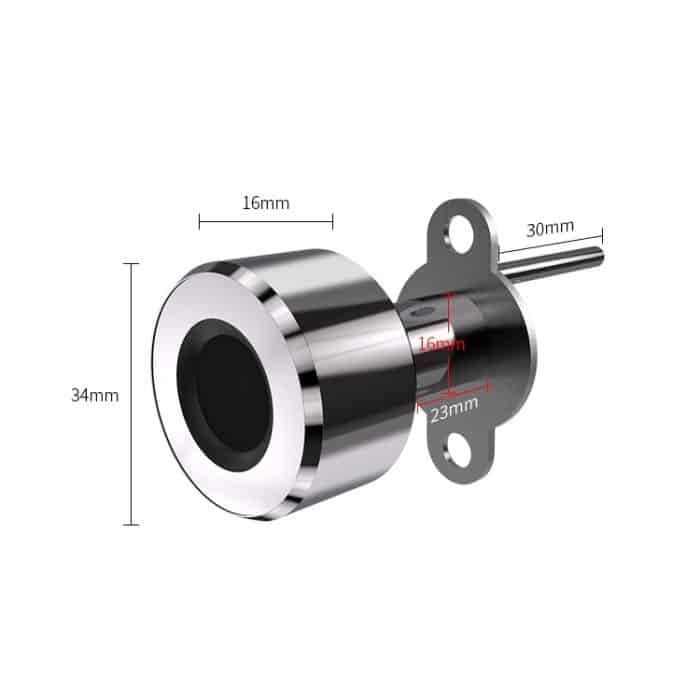 T23FB Micro USB Aufladen Zinklegierung Smart Fingerprint + Bluetooth Triple Linkage Schubladenschloss öffnen Aktenschrankschloss – Bild 2