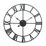 40 cm Retro-Wohnzimmer-Eisen-runde römische Ziffern-Stummschaltungs-dekorative Wanduhr, 40cm – Bild 2