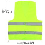 XL Reflektierende fluoreszierende Weste, Sicherheitstuch, Fahrschule, Bau, Verkehrssicherheit, Warnung, Arbeitstuch (fluoreszierendes Grün) – Bild 3
