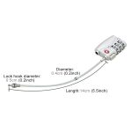 JASIT TSA719 Zinklegierung 3-stelliges Passwort TSA-Schloss Reisegepäck-Vorhängeschloss – Bild 3