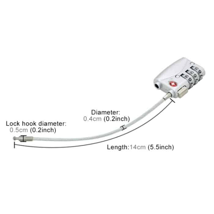 JASIT TSA719 Zinklegierung 3-stelliges Passwort TSA-Schloss Reisegepäck-Vorhängeschloss – Bild 3